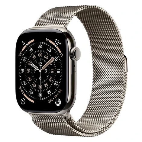 Apple Watch Series 11 Cellular (46mm) Přírodní titan s přírodním milánským tahem S/M