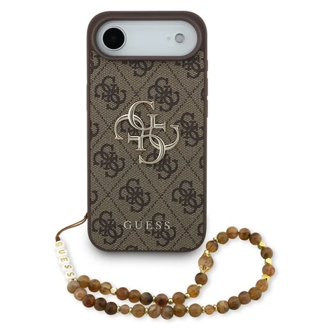 Guess PU 4G Metal Logo Strap kryt iPhone Air hnědý