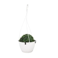 Nohel Garden Květník závěsný RATOLLA ROUND W plastový 22x14cm, bílá