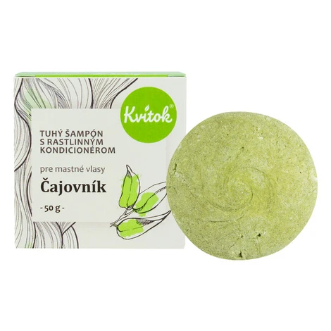 Kvitok tuhý šampon s kondicionérem na mastné vlasy Čajovník 25 g/ 50 g Varianta: Velké balení (5