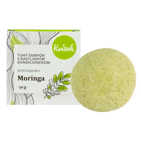 Kvitok tuhý šampon s kondicionérem proti lupům Moringa 25 g/ 50 g Varianta: Velké balení (50 g)