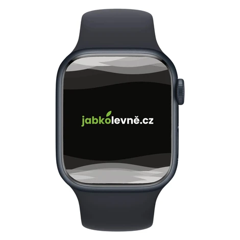 Apple Watch Series 7 45mm Cellular (Stav B) Černé s temně modrým sportovním řemínkem