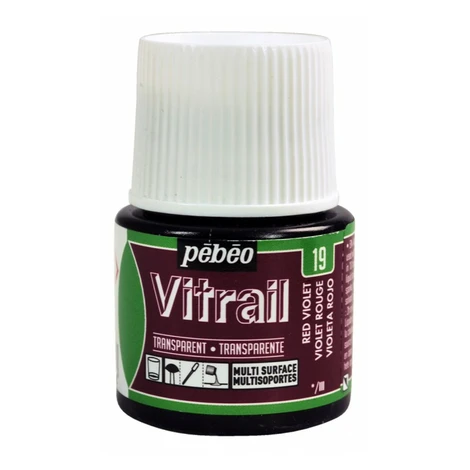 Barva na sklo Vitrail 45ml – 19 červeno-fialová