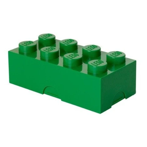 LEGO box na svačinu 100 x 200 x 75 mm - tmavě zelená SmartLife