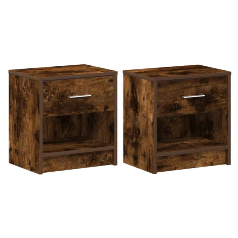 Noční stolky v dekoru kouřový dub