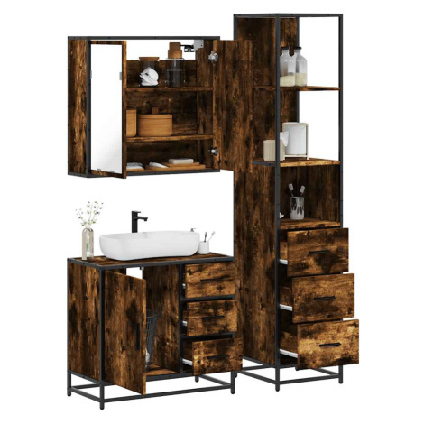 Koupelnové sestavy v dekoru kouřový dub