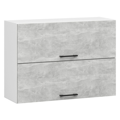 Horní kuchyňské skříňky v dekoru beton