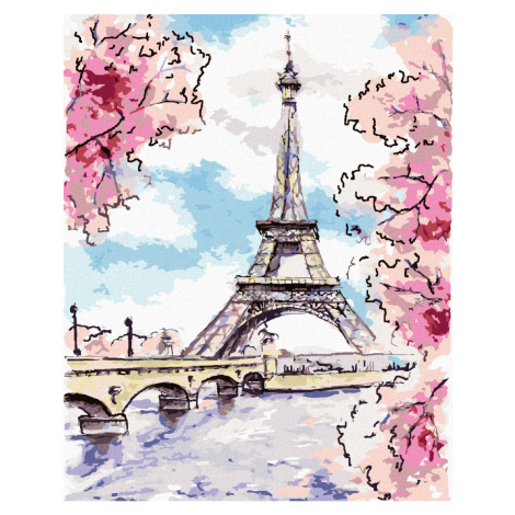 Malování podle čísel s motivem Eiffelovy věže