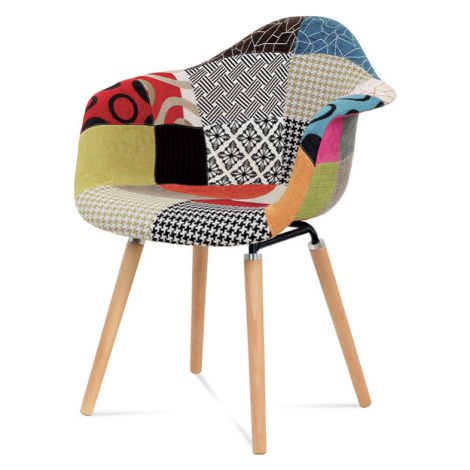 Jídelní židle patchwork s područkami
